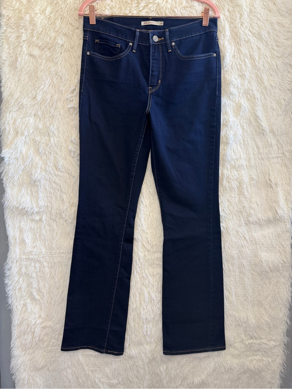 Levi's Womens 315 Shaping Bootcut Jeans Size 30 Dark Blue Wash Western Cowgirl